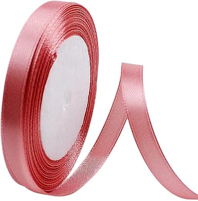 POPOYU Pink Satin Ribbon 10mm 22m Crafting Gift Wrapping Balloon Cake