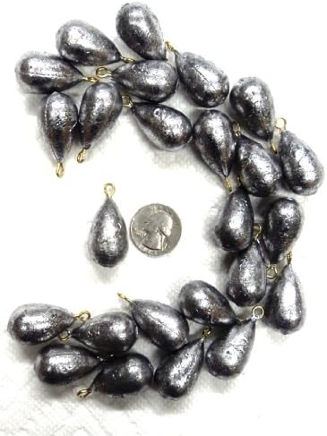 Bell Sinkers 2 oz. - 25 Pack - Made in U.S.A. - Great for Shore or Boat Fishing - #BS2-25P
