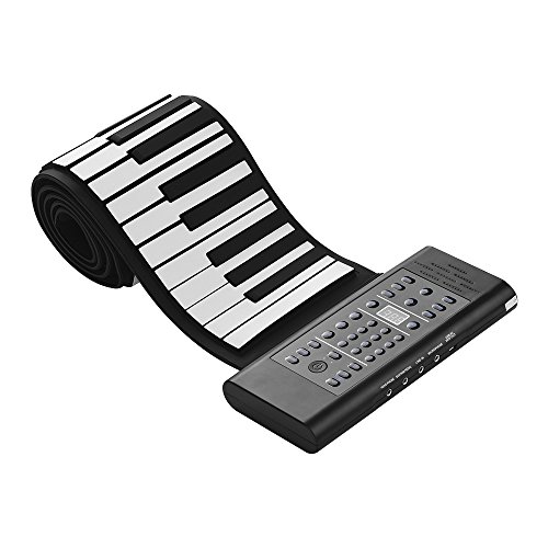 ammoon 88 Keys Portable Roll Up Piano Electronic Keyboard Silicon