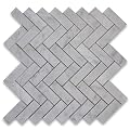 Carrara White Italian Carrera Marble Herringbone Mosaic Tile 1 x 3 Polished