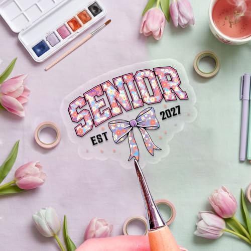 Senior 2027 UV DTF Stickers Pack, Class of 2027 Graduation Decals for High School Students, UV DTF Cup Wraps for 16 oz Glass, Motel Keychain, Bottle, Laptop, Gift College Student Decoration at Amazon