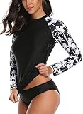 Taylover Womens Long Sleeve Rash Guard Swimwear Rashguard Swimsuit