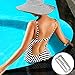 40 Pieces Swimsuit Bra Hooks Bra Strap Hook Replacement Bra Strap Slide Hook Metal for Swimsuit Tops and Lingerie, 2 Sizes (18 mm, 25 mm, Black, Silver)
