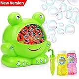 COOLWAS Bubble Machine, Toys for All Age Kids Boys Girls Automatic Durable Bubble Maker with 2 Bubble Solution for Park Wedding Indoor and Outdoor Party Christmas Birthday Gift