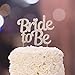 Bride to Be Cake Topper - Premium Rose Gold Metal - Sparkly Bridal Shower or Bachelorette Party Cake Topper - Now Protected in a Box