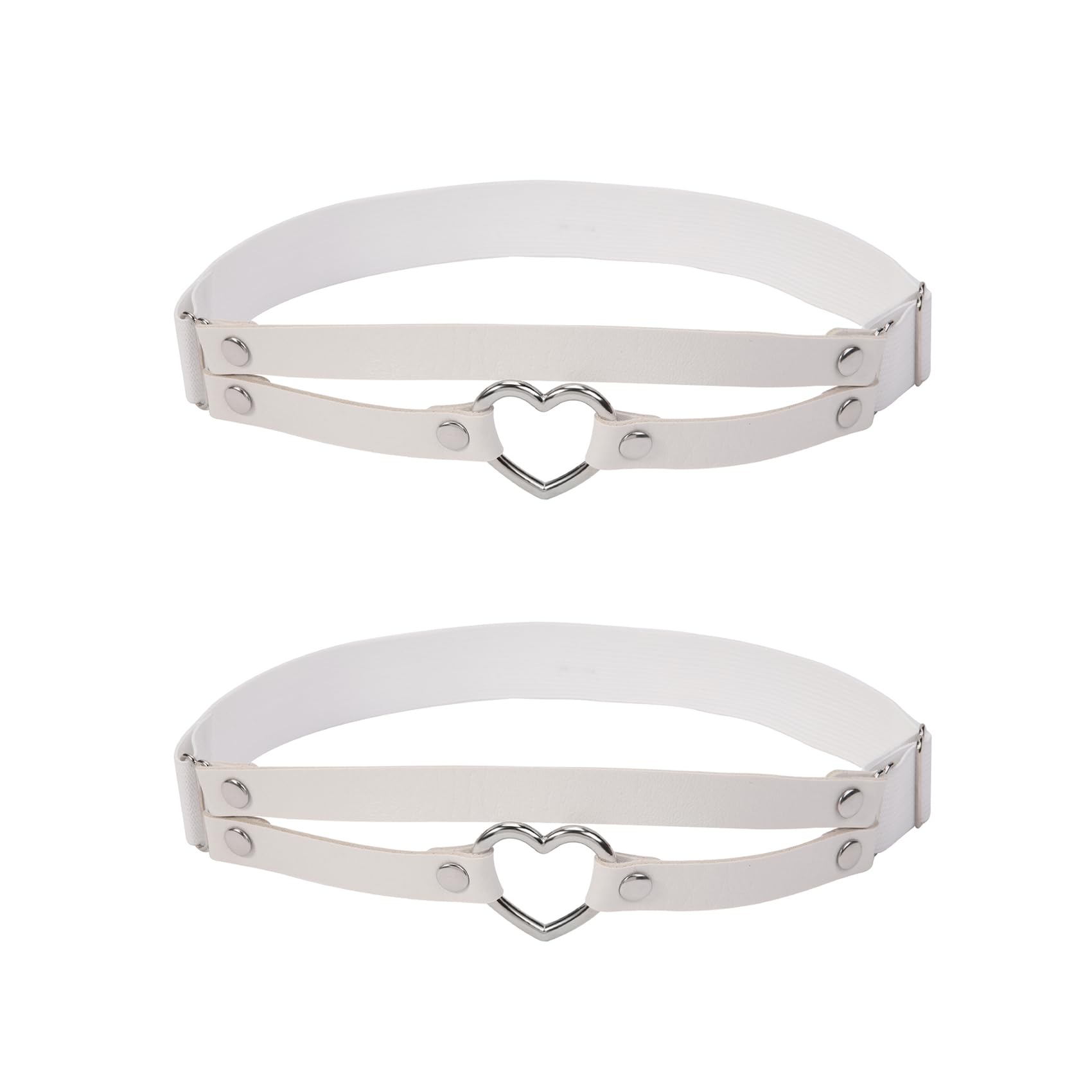 2Pcs Adjustable Heart Leg Garter Belt Elastic Thigh Garters for Women White | eBay 2Pcs Adjustable Heart Leg Garter Belt Elastic Thigh Garters for Women White | eBay