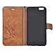 CORNMI Design for i6 / 6S Case, Premium Vintage Flip Wallet Leather Magnetic Closure Cover Skin for i6 /6S 4.7 inch with Card Slots and Wrist Strap (Brown)