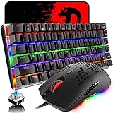 Gaming Keyboard and Mouse,3 in 1 Rainbow LED