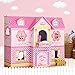 ZValueDesign DIY 3D Puzzle,Dollhouse Kits with Furniture, Kids House 3D Jigsaw Puzzle Toys, Princess Castle Building DIY Game (92 Pieces)