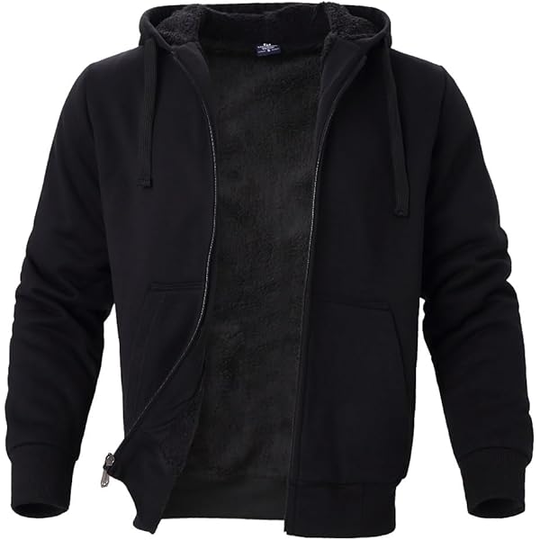 1826 Men's Ultra Soft Sherpa Lined Hoodie - Full Zip Fleece Lining