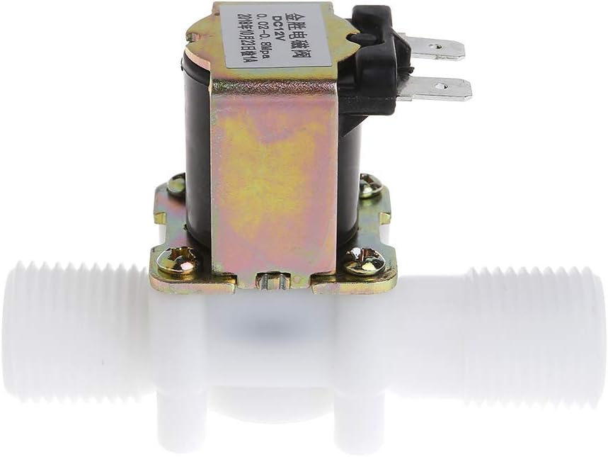 Qianqian56 New 12V Electric Solenoid Valve Magnetic DC N/C Water Air Inlet Flow Switch 1/2"
