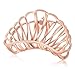 ACCGLORY Metal Claw Clip Vintage Hair Clamp for Hair Women Girls Hair Accessories Rose Gold Hair Jaw Clip 1 Count (Fan-Rose Gold)