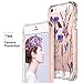 ULAK Floral iPhone SE Case Clear, iPhone 5s case, iPhone 5 case, Clear Slim Fit 5/5S/SE Case with Transparent Flexible Soft TPU Bumper Shock-Absorption Cover -Retail Packaging - Romantic Lavender