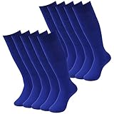 Football Team Socks, Diwollsam 2/6/10 Pairs Unisex Long Tube Knee High Soft Classic Volleyball Soccer Cheerleading Socks