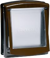 PetSafe Original 2 Way Pet Door Small Brown Manual Lock Durable Frame