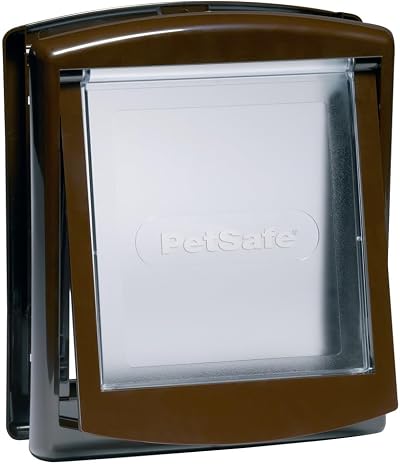 PetSafe Original 2 Way Pet Door Small Brown Manual Lock Durable Frame