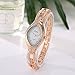 Lvpai Rhombic Bracelet Watch Ladies with Diamonds Analog Quartz Movable Band Rose Gold P128-3…