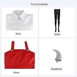 TFRVMA Anime Costume Dress Outfit Red Uniform Full