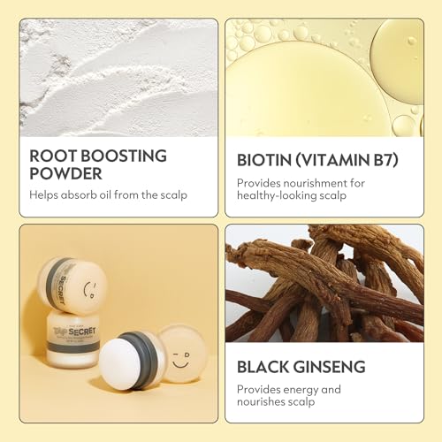 I DEW CARE Biotin Dry Shampoo - Tap Secret Original | Instantly Refresh Hair Root Boosting Powder, Black Ginseng, Biotin | Vegan, Gluten-free, For Fuller Looking Hair, Travel-Friendly, 0.24 Oz