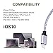 iPhone Charger, Everdigi 3Pack 10Foot Lightning Cable - 8 Pin Premium Nylon Braided Charging Cord Compatible with iPhone 7,7 Plus,6,6s,6 Plus,6s Plus,5,5s,5c,Se,iPad, iPod (GrayWhite)