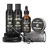 Beard Growth Kit Beard Grooming Kit For Men Beard Care With Beard Shampoo Wash Growth Oil Serum Conditioner Balm Brush…