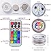 KUCAM Mini Submersible LED Lights, Waterproof Small LED Tea Lights Candle with Remote Battery Operated,RGB Color Changing for Vase Home Party Wedding Table Centerpieces,10 Pack