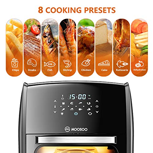 MOOSOO Air Fryer, 12.7QT Air Fryer Oven 8in1, 1700W Electric