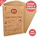 Mama's Great Heavy Duty Unbleached Parchment Paper Sheets (100 Pre-Cut, 12x16 Inches) for Half Sheet Pans. Double-Sided Silicone Coated Baking Paper. Great Cookie Sheet Liner.