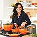 Rachael Ray Porcelain II Aluminum Nonstick 3/4-Quart Butter Warmer, Orange Gradient