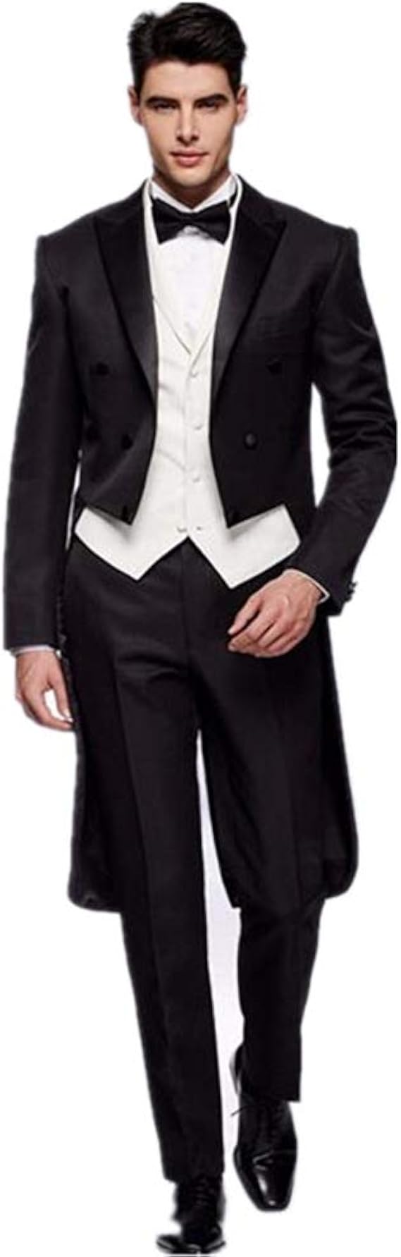 HOTK Hombre Elegantes Trajes de Fiesta de graduación con Doble