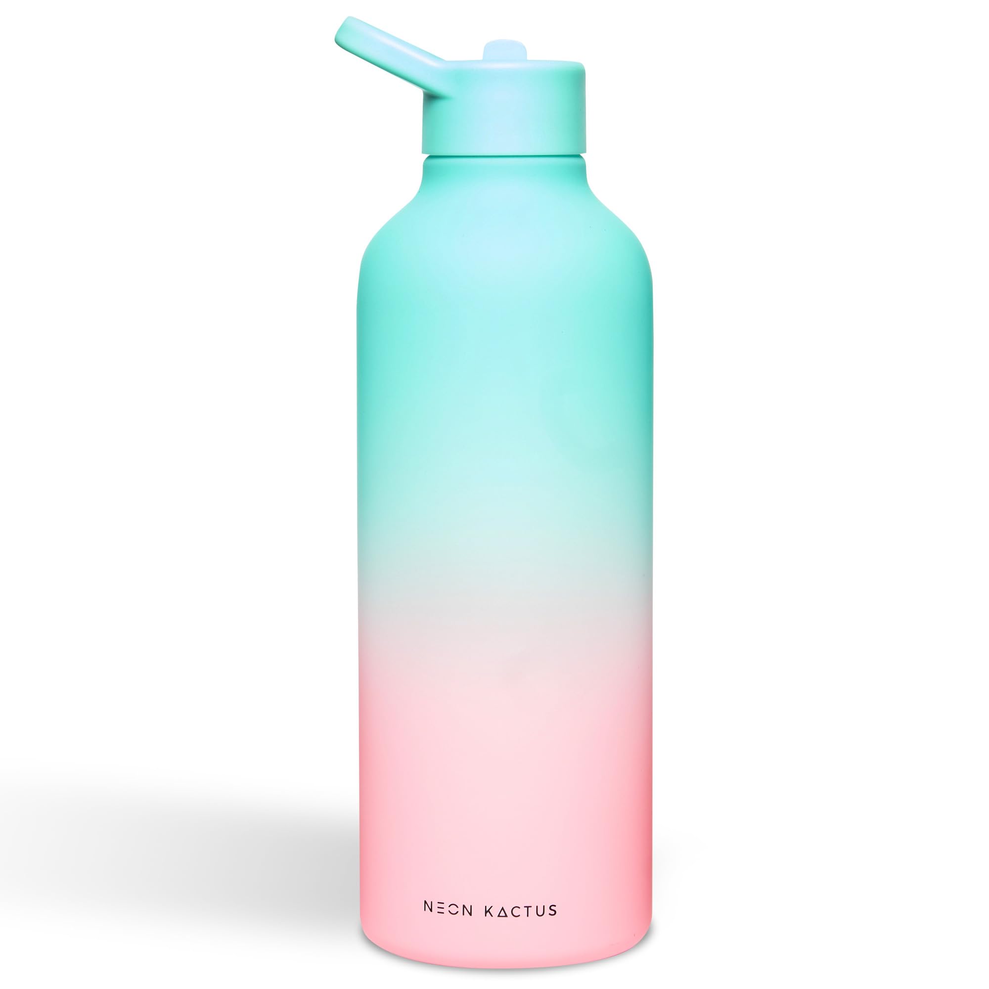 Neon Kactus Tritan Bottle | Large Water Bottle with Straw, 1300ml | Drinking Bottles for Adults | Gym, Sports Water Bottle | BPA-Free, Leak-Proof | Twist & Shout