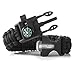X-Plore Gear Emergency Paracord Bracelets | Set of 2| The Ultimate Tactical Survival Gear| Flint Fire Starter, Whistle, Compass & Scraper | Best Wilderness Survival-Kit - Black(M)/Blue(M)