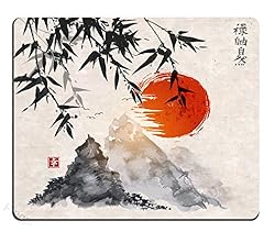 Pingpi Gaming Mouse Pad Custom,Japanese Bamboo