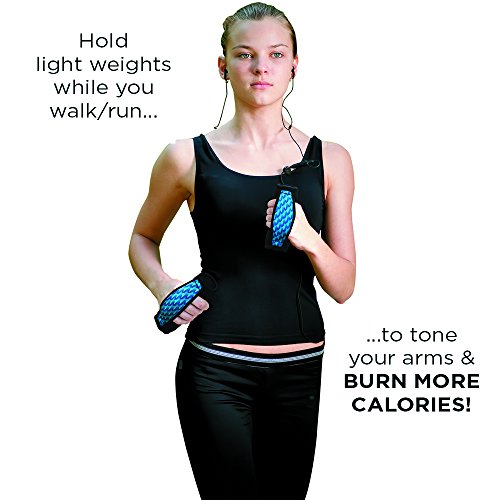 Empower 4lb Walking Weights with Hand Strap, Hand Weights, Running, Jogging, Cardio, Workout, 4lb Set, Blue