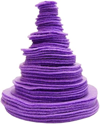Playfully Ever After Purple Craft Felt Circles (Mixed Size Pack - 56pc)