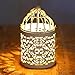 Hosaire Metal Tealight Candle Holder 10 pcs Hanging Lanterns Creative Wedding Home Table Decoration Birdcage White 3.1x5.5 In