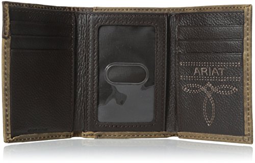 Ariat Men's Boot Embroidery Tri-Fold Medium Brown, One Size