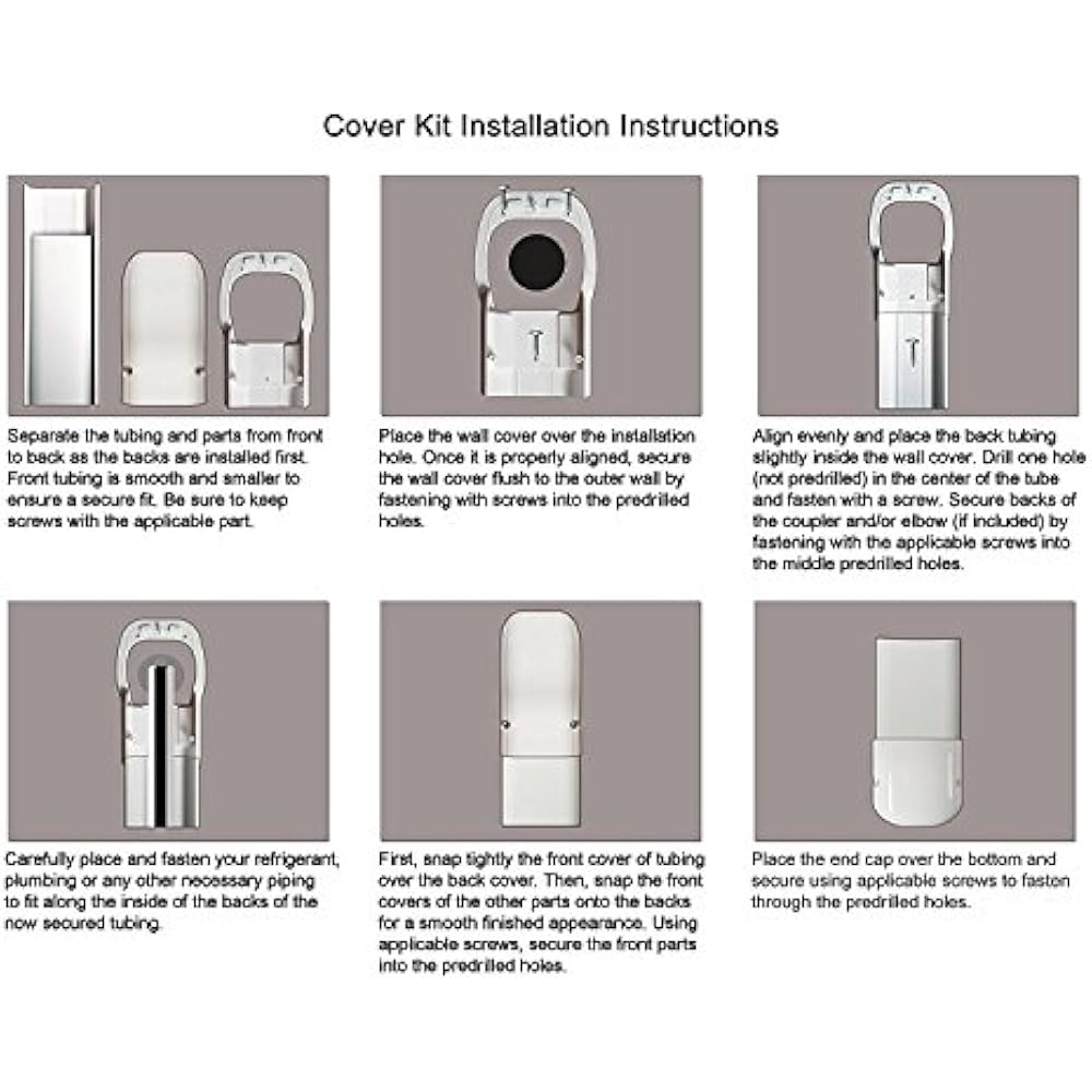 7.5 Air Conditioner Accessories Ft Line Set Cover Kit 3" Mini Split Central eBay