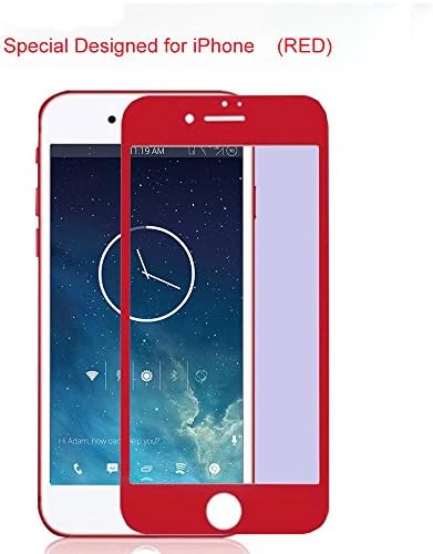 Red iPhone 7 Plus Screen Protector,0.26mm 3D Full Coverage Anti Blu Ray Premium 9H Anti Scratch Tempered Glass for Apple iPhone 7 Plus 5.5"