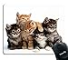 Smooffly Cats Mouse pad for Computers, Kittens Family Cats Mouse Pad