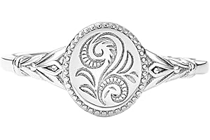 Jude Jewelers Stainless Steel Leaf Flower Signet Style Wedding Statement Promise Anniversary Engagement Ring