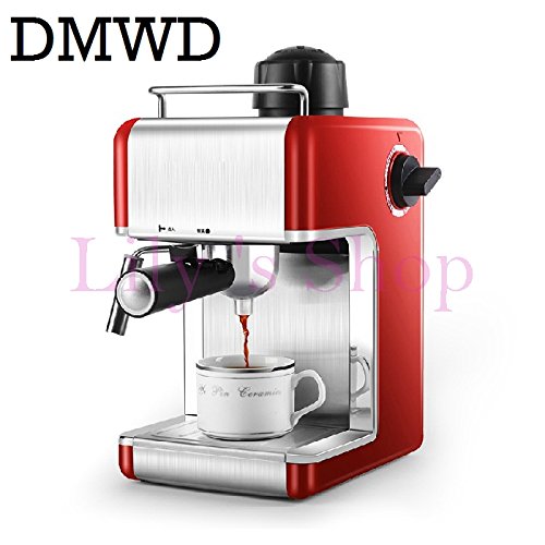 DMWD Electric Espresso coffee maker semi-automatic Italian coffee machine high pressure steam 5bar Cappuccino Froth milk foam EU