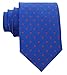 Scott Allan Collection Blue and Orange Polka Dot Ties for Men - Woven Necktie for Men - Blue & Orange Dot Wedding Tie for Groom