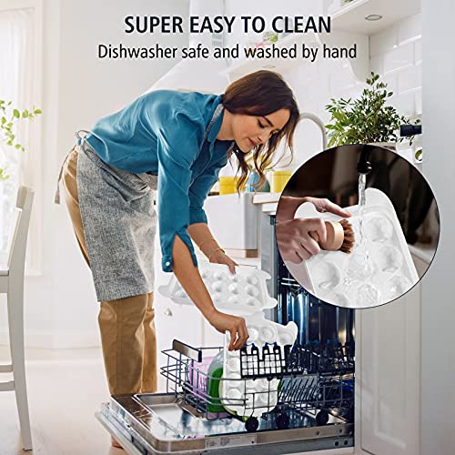 Eiswürfelform Kugel Eiswürfelbehälter mit Deckel und Schaufel BPA frei, 2 Packung Eiswürfel form 30 Diamant Eisball Eiskugelform aus PP für Wasser, Whisky, Trinken, Spülmaschinenfest, Ice Cube Tray