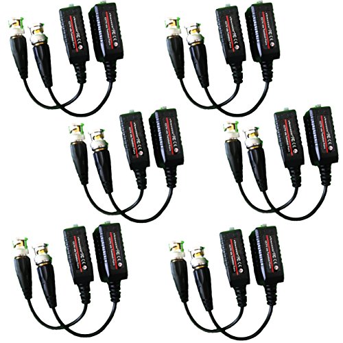 VENTECH 6 Pair (12 Pcs) Mini CCTV BNC Video Balun Transceiver Cable Push Button Terminal