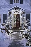 Lightahead Christmas Tapestry Blinking Fiber Optic Xmas Eve Wall Hanging Picture 13x18 Inch with Pole & string to hang .Great Christmas Decoration & Gifts (J)