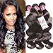UNice Hair Brazilian Body Wave 3 bundles, 100% Unprocessed Virgin Human Hair Extensions (10 12 14)