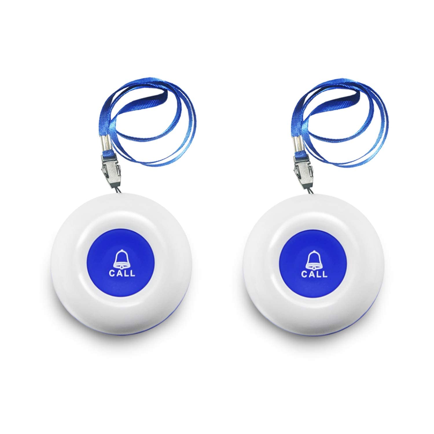 LIOTOIN Elderly Alarm Call Buttons for Caregiver Pager Waterproof 600ft Operating Range for Elderly/Patient/Disable （Only works when paired with a Liotoin receiver）Without Receiver