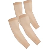 KUHNMARVIN 2 Pairs Arm Sleeves Compression UV Protection Cooling Sun Sleeves Tattoo Cover Up Basketball Arm Sleeves Football