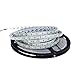 ALITOVE 32.8ft 5050 White LED Flexible Strip Light DC24V IP65 Waterproof 10M 600 LEDs LED Rope Light Strips 60LEDs/M for Home Garden Commercial Area Lighting